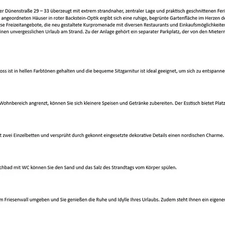 Duenenstrasse 31a, Eg Links * Wenningstedt-Braderup